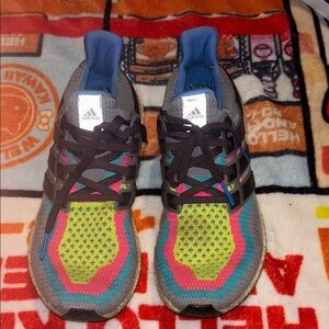 Adidas Ultra-Boost 2.0 Rainbow Colorful Knit Sneakers